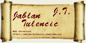 Jablan Tulenčić vizit kartica